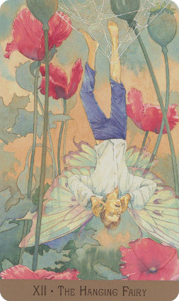 Victorian Fairy Tarot Hanged Man Card